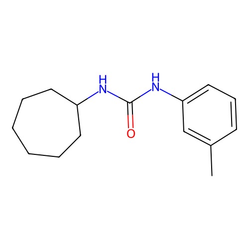 1-Cycloheptyl-3-(3-methylphenyl)urea structure