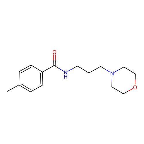 4-methyl-N-(3-morpholin-4-ylpropyl)benzamide structure
