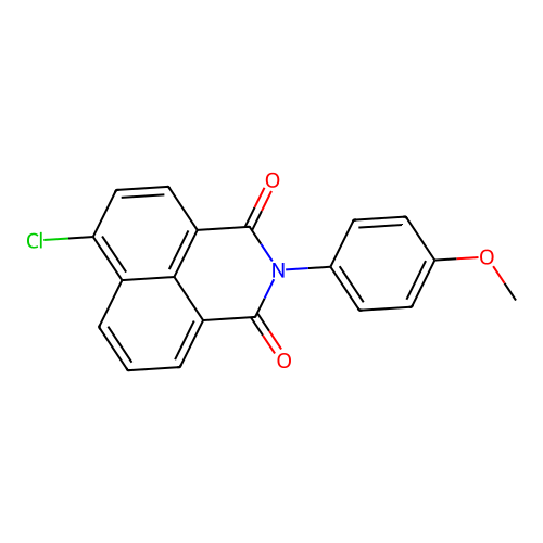 6-chloro-2-(4-methoxyphenyl)-1H-benzo[de]isoquinoline-1,3(2H)-dione structure