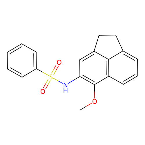 N-(5-methoxy-1,2-dihydroacenaphthylen-4-yl)benzenesulfonamide structure