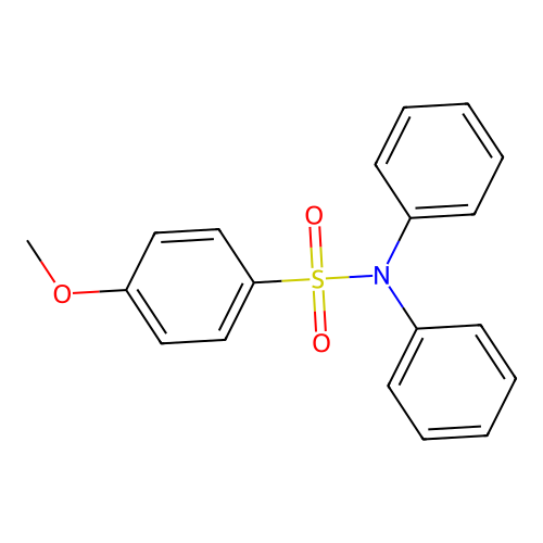 4-methoxy-N,N-diphenyl-benzenesulfonamide structure