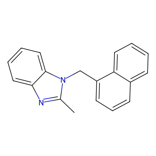 2-Methyl-1-(naphthalen-1-ylmethyl)benzimidazole structure