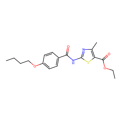Ethyl 2-(4-butoxybenzamido)-4-methylthiazole-5-carboxylate structure
