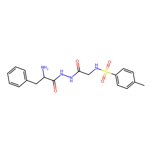 N-[2-[2-(2-amino-3-phenylpropanoyl)hydrazinyl]-2-oxoethyl]-4-methylbenzenesulfonamide structure