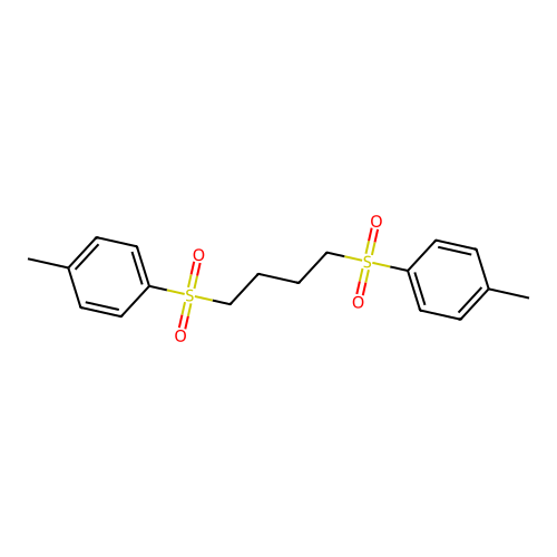 Benzene, 1,1'-[1,4-butanediylbis(sulfonyl)]bis[4-methyl- structure