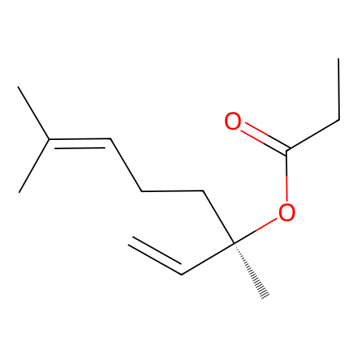 (R)-1,5-Dimethyl-1-vinylhex-4-enyl propionate structure