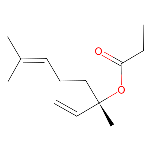 (S)-1,5-Dimethyl-1-vinylhex-4-enyl propionate structure