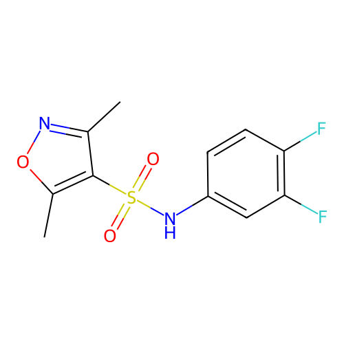 N-(3,4-difluorophenyl)-3,5-dimethyl-1,2-oxazole-4-sulfonamide structure