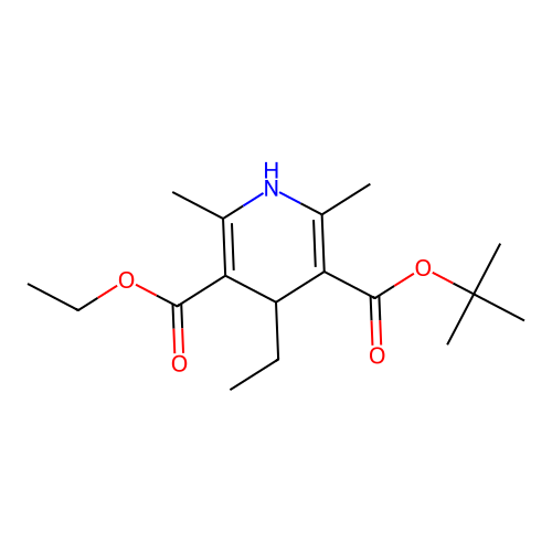 tert-Butyl ethyl 4-ethyl-1,4-dihydro-2,6-dimethylpyridine-3,5-dicarboxylate structure