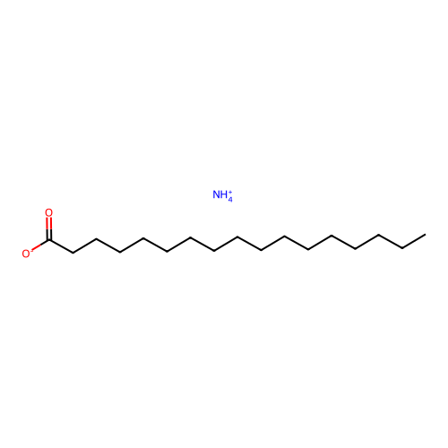 Ammonium heptadecanoate structure