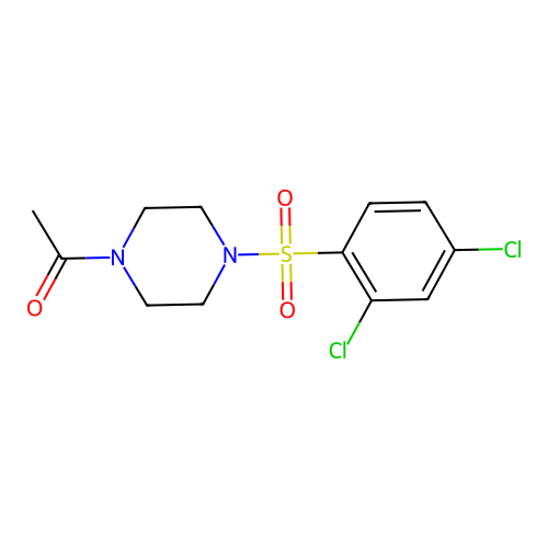 1-Acetyl-4-[(2,4-dichlorophenyl)sulfonyl]piperazine structure
