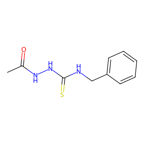 2-acetyl-N-benzylhydrazinecarbothioamide structure