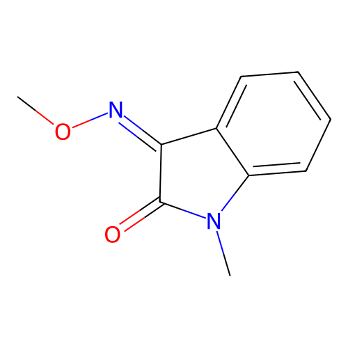 3-Methoxyimino-1-methylindol-2-one structure