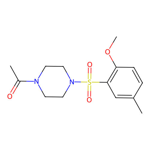 1-[4-(2-Methoxy-5-methylbenzenesulfonyl)piperazin-1-yl]ethan-1-one structure