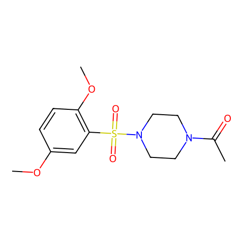 1-Acetyl-4-[(2,5-dimethoxyphenyl)sulfonyl]piperazine structure