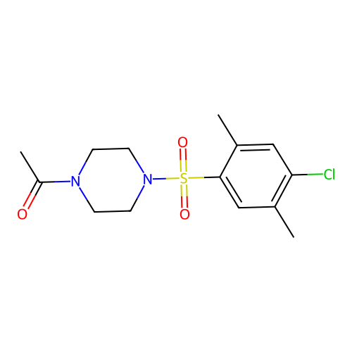 1-Acetyl-4-[(4-chloro-2,5-dimethylphenyl)sulfonyl]piperazine structure