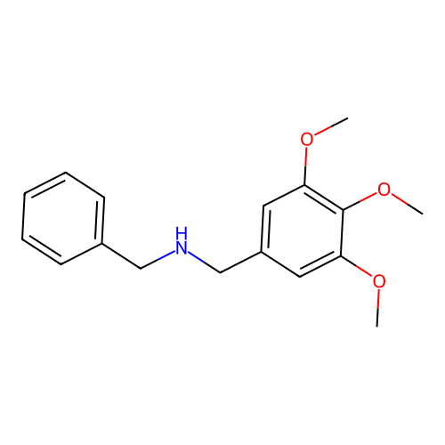 1-phenyl-N-[(3,4,5-trimethoxyphenyl)methyl]methanamine structure