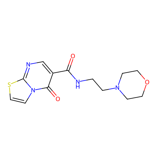N-[2-(morpholin-4-yl)ethyl]-5-oxo-5H-[1,3]thiazolo[3,2-a]pyrimidine-6-carboxamide structure