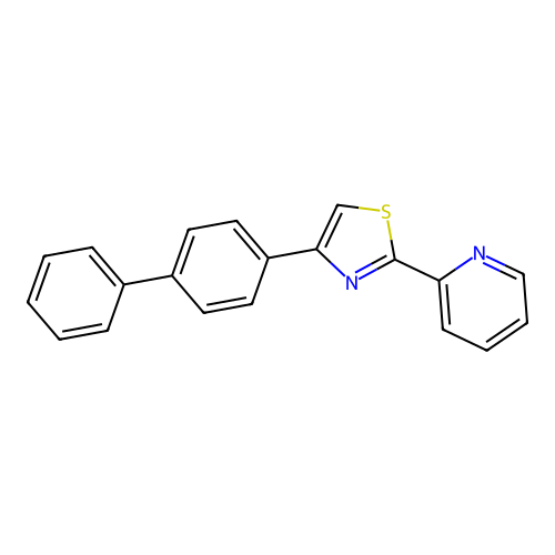 4-(4-Biphenylyl)-2-(2-pyridyl)thiazole structure
