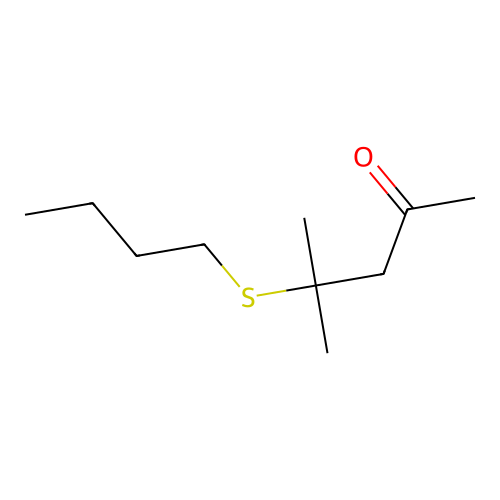4-(Butylthio)-4-methylpentan-2-one structure