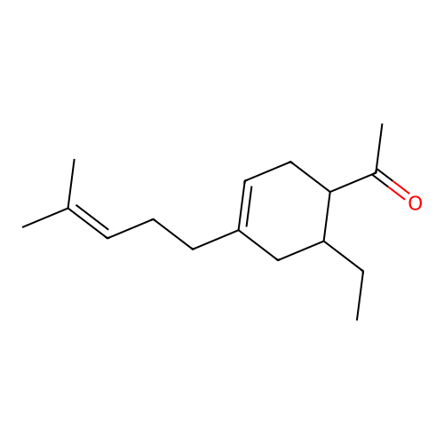 1-(6-Ethyl-4-(4-methylpent-3-enyl)cyclohex-3-en-1-yl)ethan-1-one structure