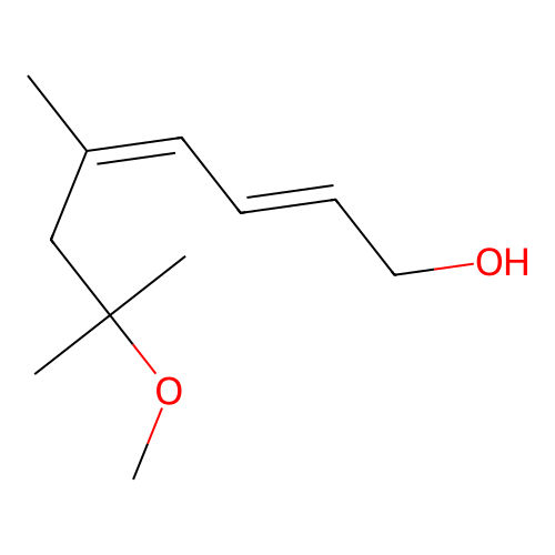 7-Methoxy-5,7-dimethylocta-2,4-dien-1-ol structure