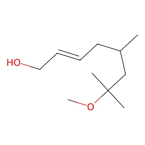 7-Methoxy-5,7-dimethyl-2-octen-1-ol structure