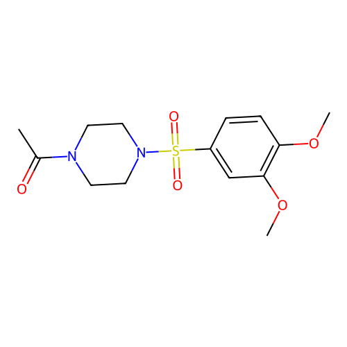 1-Acetyl-4-[(3,4-dimethoxyphenyl)sulfonyl]piperazine structure
