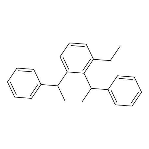 Ethylbis(1-phenylethyl)benzene structure