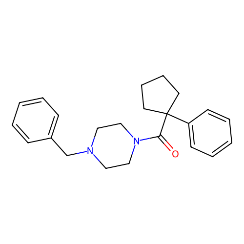 (4-Benzylpiperazin-1-yl)-(1-phenylcyclopentyl)methanone structure
