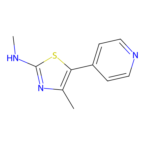N,4-dimethyl-5-pyridin-4-yl-1,3-thiazol-2-amine structure