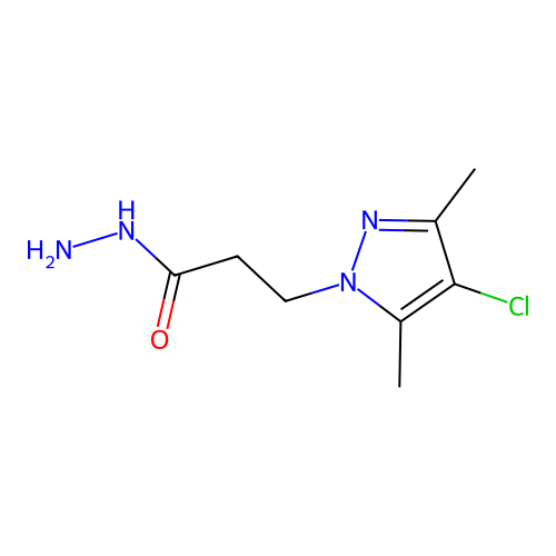 3-(4-chloro-3,5-dimethyl-1H-pyrazol-1-yl)propanehydrazide structure