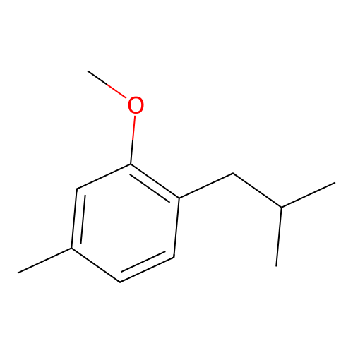 2-Isobutyl-5-methylanisole structure