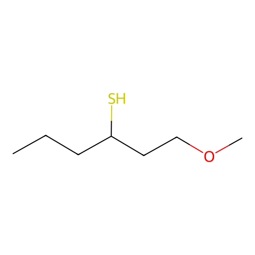 1-Methoxyhexane-3-thiol, (+-)- structure