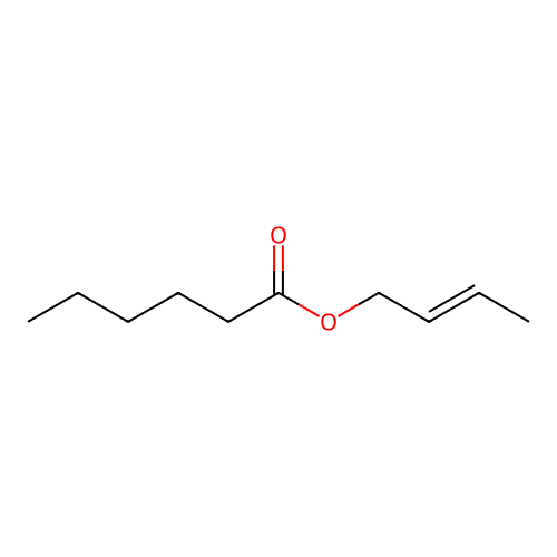 Buten-2-yl hexanoate structure