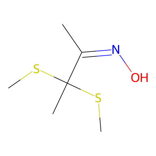 3,3-Bis(methylthio)-2-butanone oxime structure
