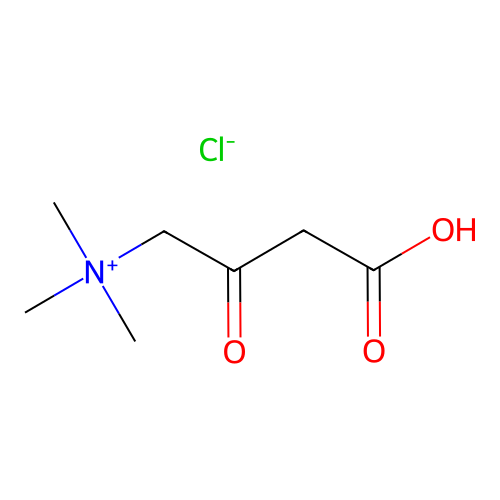 (3-Carboxy-2-oxopropyl)trimethylammonium chloride structure