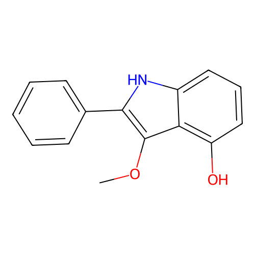 3-Methoxy-2-phenyl-1H-indol-4-ol structure