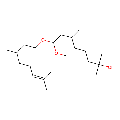 8-[(3,7-Dimethyl-6-octenyl)oxy]-8-methoxy-2,6-dimethyloctan-2-OL structure