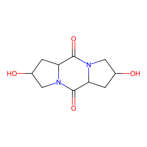 2,7-Dihydroxyoctahydro-5h,10h-dipyrrolo[1,2-a:1',2'-d]pyrazine-5,10-dione structure