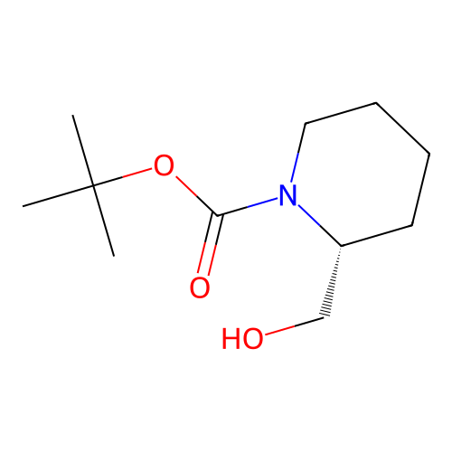 tert-butyl (2R)-2-(hydroxymethyl)piperidine-1-carboxylate structure