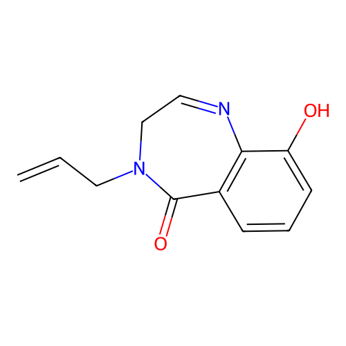9-Hydroxy-4-(prop-2-en-1-yl)-3,4-dihydro-5H-1,4-benzodiazepin-5-one structure