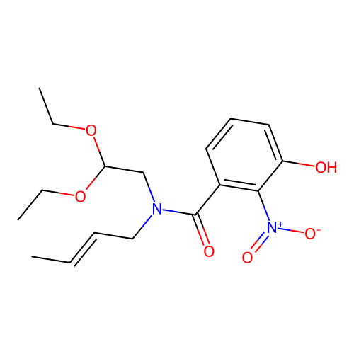 Benzamide,n-2-buten-1-yl-n-(2,2-diethoxyethyl)-3-hydroxy-2-nitro- structure