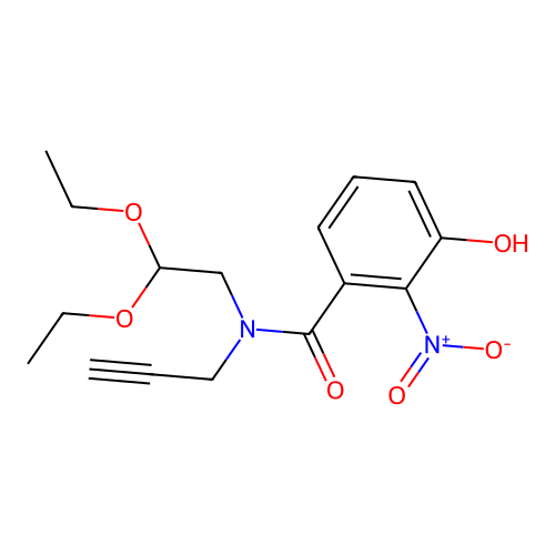 N-(2,2-Diethoxyethyl)-3-hydroxy-2-nitro-N-(prop-2-yn-1-yl)benzamide structure