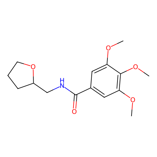 3,4,5-trimethoxy-N-(oxolan-2-ylmethyl)benzamide structure