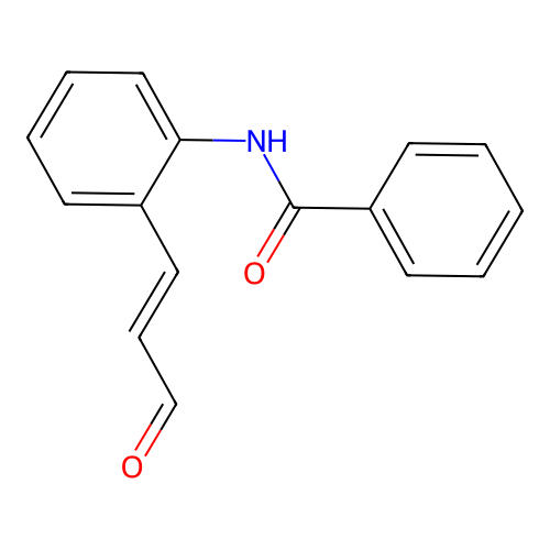 2-Benzoylaminozimtaldehyd structure