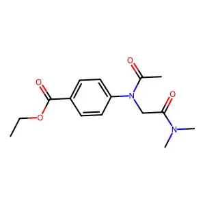 BENZOIC ACID, p-(N-(DIMETHYLCARBAMOYLMETHYL)ACETAMIDO)-, ETHYL ESTER structure