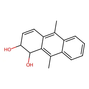 (1R,2R)-9,10-dimethyl-1,2-dihydroanthracene-1,2-diol structure