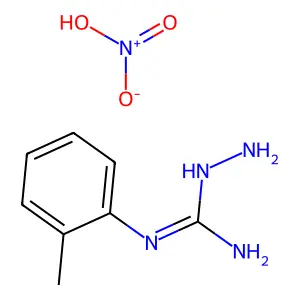 Hydrazinecarboximidamide, N-(2-methylphenyl)-, mononitrate structure