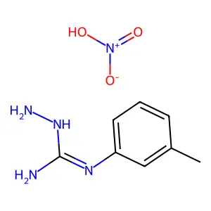 Hydrazinecarboximidamide, N-(3-methylphenyl)-, mononitrate structure